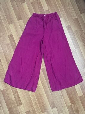 Zara Fuchsia Elastic Waist Pants